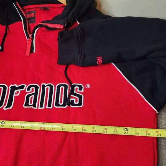 Vintage The Sopranos Hoodie Mens XL HBO Promotional Cast Exclusive Red Black - Picture 6 of 6
